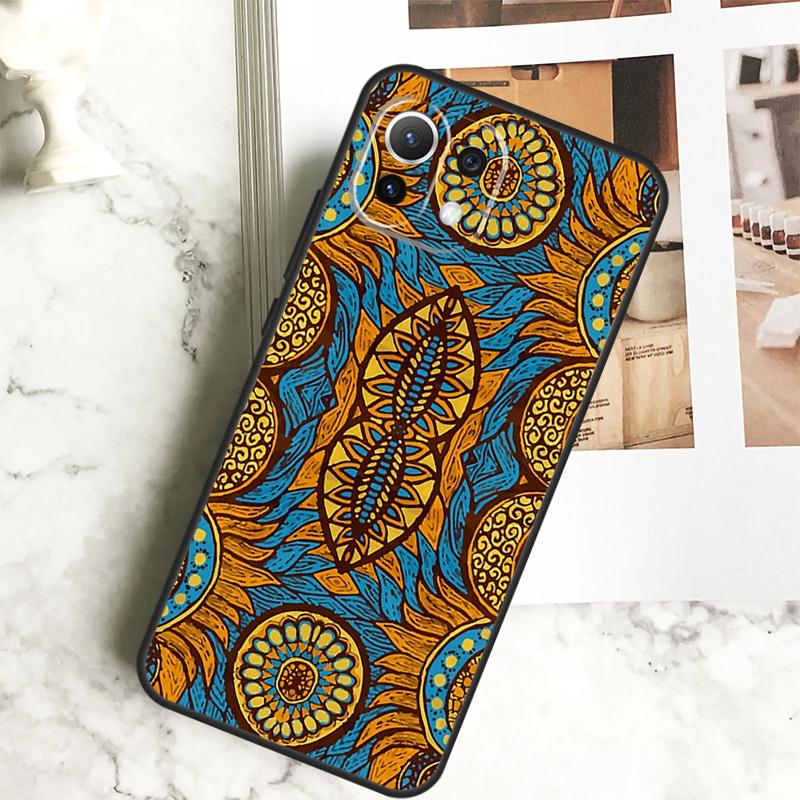African Wax Fabric Cover For POCO M6 X6 Pro X3 X4 X5 M5s F3 F5 Xiaomi 13T Pro 11T 12T 12 13 Lite 14 Ultra Case