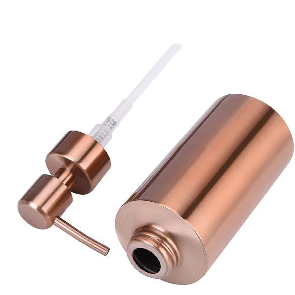 Soap Dispenser - 250ml Stainless Steel Kitchen Bathroom Countertop Hand Pump Soap Dispenser Lotion Bottle (Rose Gold)