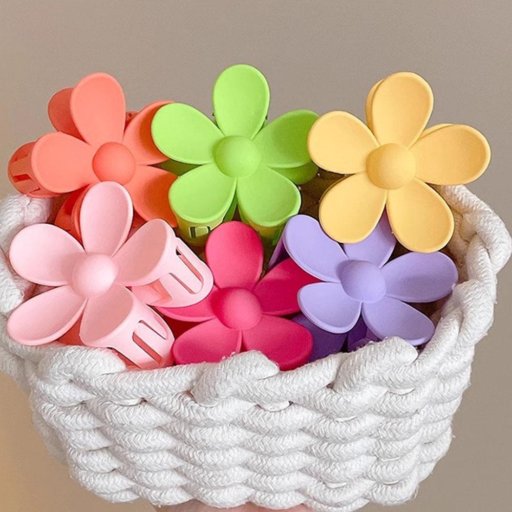 1Pcs Large Flower Shape Hair Claw Clip Sweet Floral Non Slip Hair Claws Girls Crab Clips Headwear Accessories