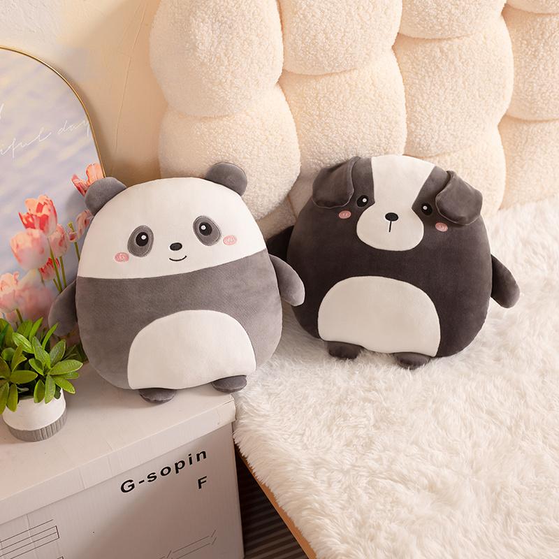 36cm Cute Animal Plush Toy Small Penguin Dinosaur Fox Capybara Dog Panda Bear Pillow Soft Sofa Bed Decoration Gift
