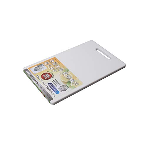 Pearl Metal Antibacterial Cutting Board, Medium, 320 x 200 x 13mm, White, Dishwasher Safe, HB-1533, Ideal for Outdoor Camping