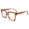 Square High Quality Eye Glasses Frames For Women Designer Luxury Clear Computer Eyeglasses Fashion Oversized Optical Eyewear