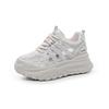 Dad Shoes Mesh Breathable Hollow Women's 2025 New Casual Fashion Sports Explosion Thick Sole Inner Height Increase Women's Shoes