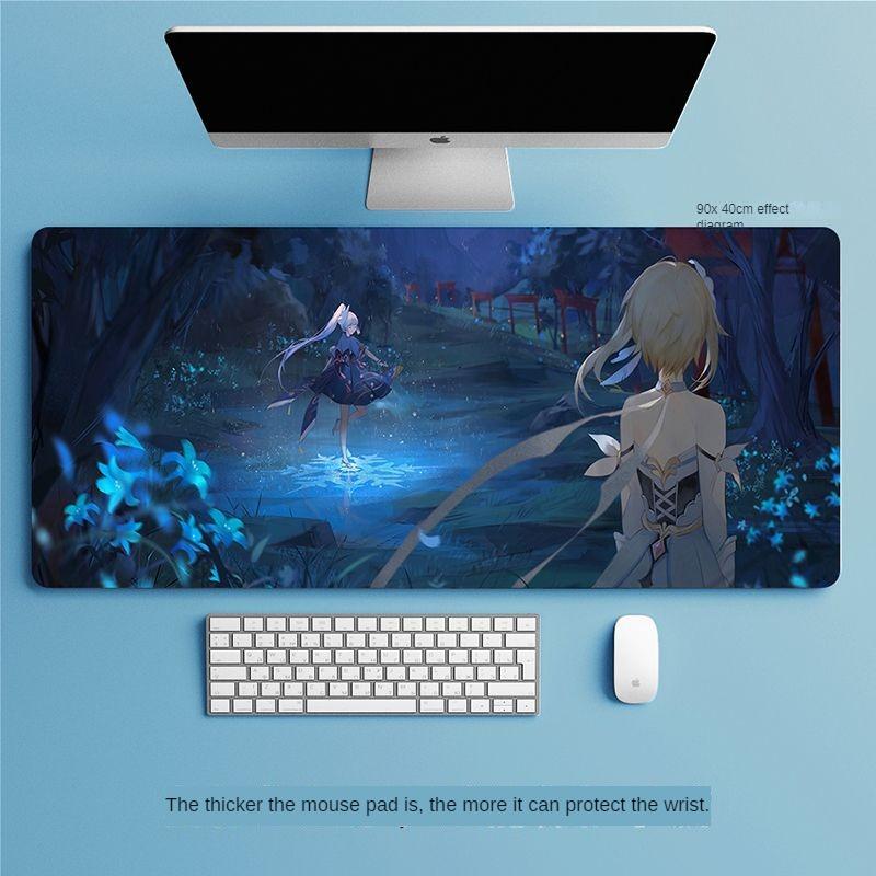 Mauspad, übergroß, Büro-Tastenkombination, integriertes Schloss, verdickt, individuell, gut aussehend, für Studenten, Computer, E-Sport, Tischmatte