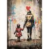 Pop Street Graffiti Wall Art Poster Banksy Ragazzo Ragazza con Palloncino su Tela Poster Stampe Pittura Soggiorno Decorazione Casa Regali