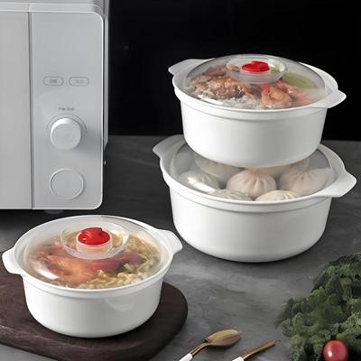 Microwave Oven Special Box Heated Soup Pot Rice Steamed  Steamed Buns With Lid Eco-Friendly Food Grade Kitchen Tool