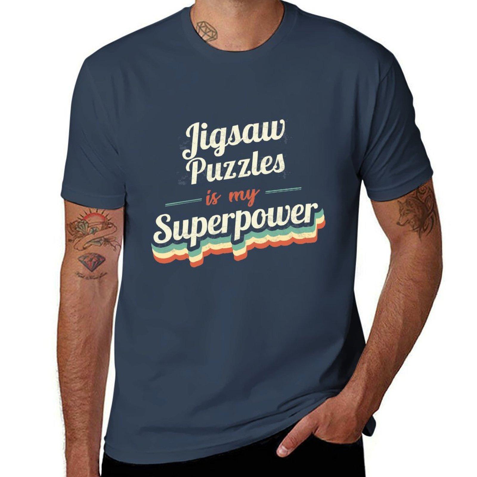 Jigsaw Puzzles is my Superpower TShirt Large Size Soft Cotton TShirt S