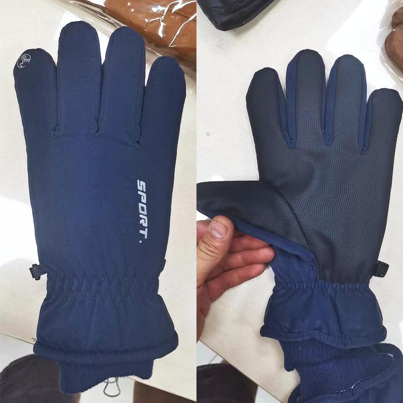 Lyžařské rukavice zimní zateplené teplé cyklistické rukavice outdoorové sportovní dotykové obrazovky chladuvzdorné a větruvzdorné horolezecké sametové rukavice