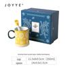 JOYYE Embroidered Ceramic Mug with Spoon