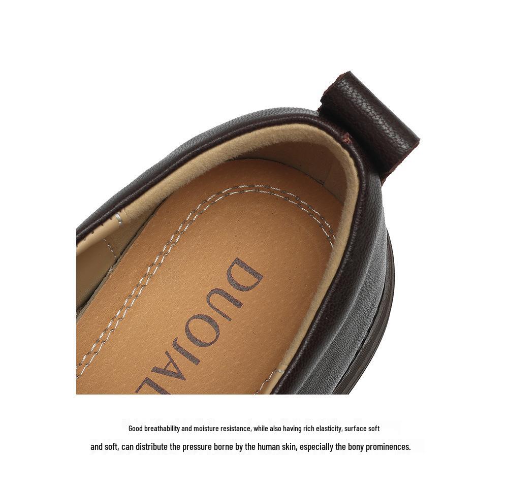 Top Grain Cowhide Women's Round Toe Lace-up Loafers - Autumn 2025 Luxury Hand-Grained Leather Shoes