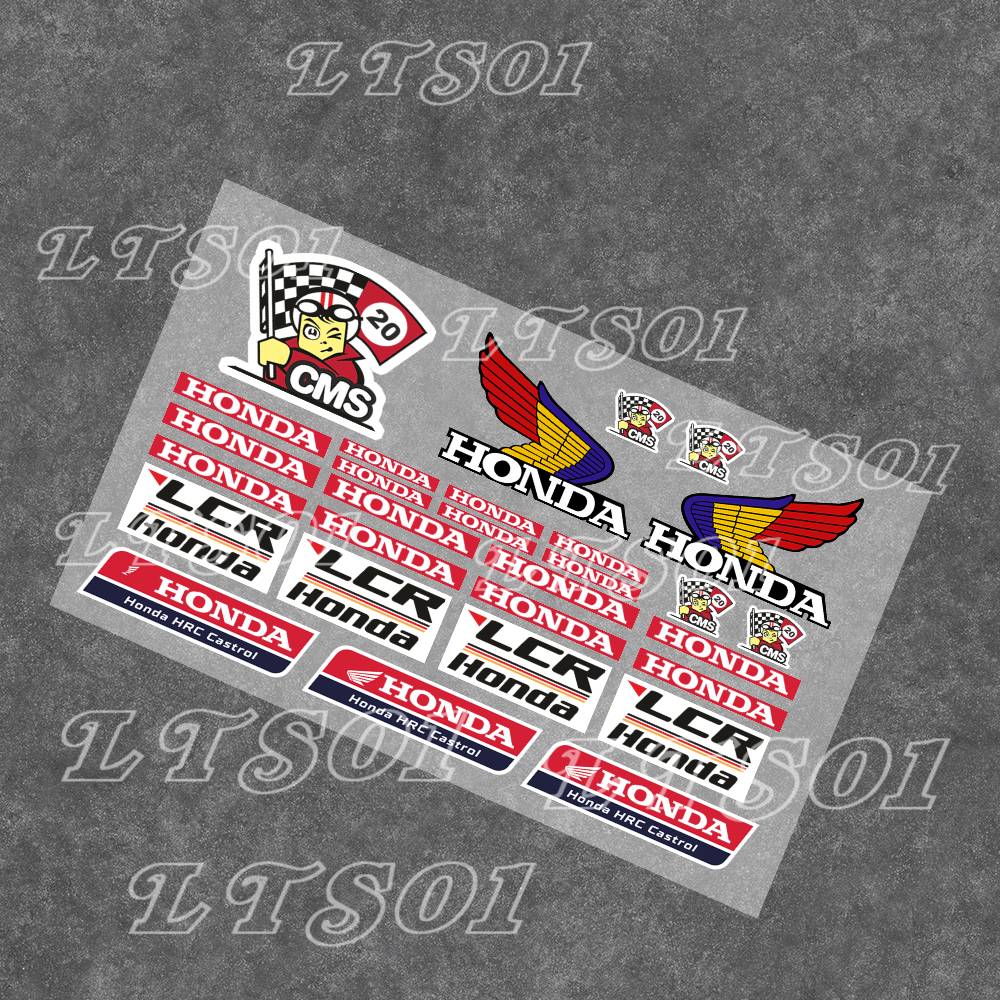 AAAKF1 Moto Honda-a Decal Set High Quality Printed And Cut Stickers Motorcycle Sticker