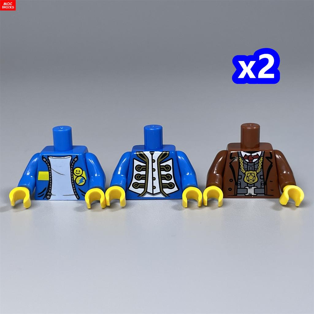 MOC Bricks 4cm Figure Printed Body Part Suit Torso Women Man Baseball Uniform Building Blocks Assembles Children's Toys Gifts