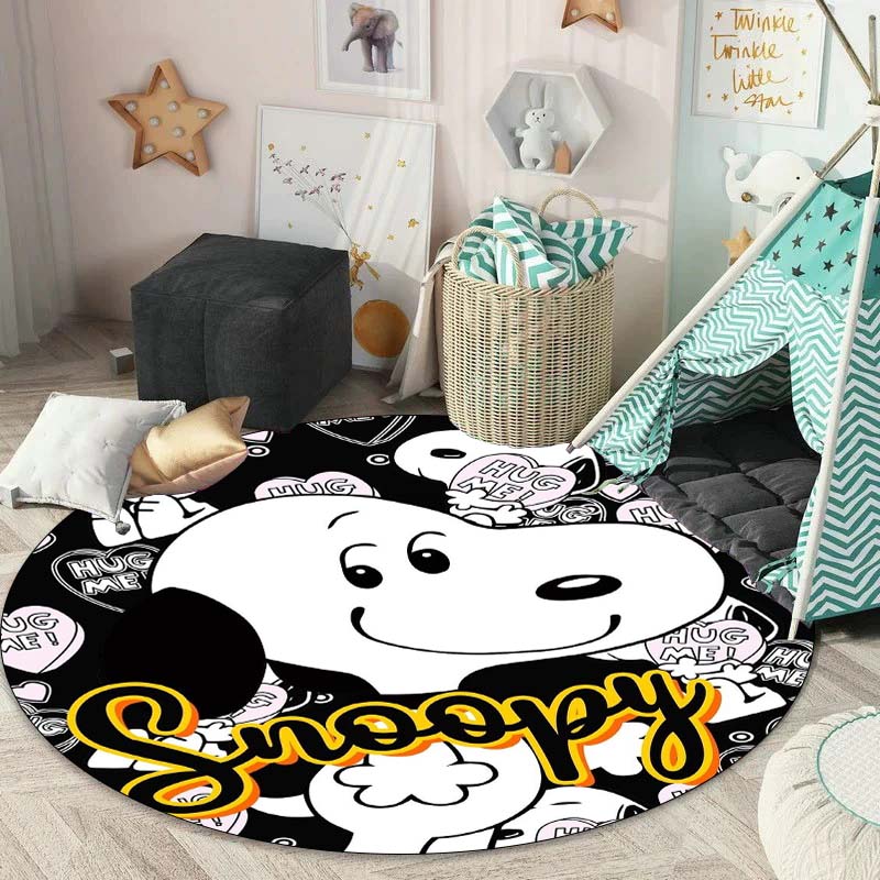 Lucky Red Rose Printed Round Carpet Anti Slip and Easy To Clean Ideal Carpet for Home or Vacation Homes Durable and Affordable