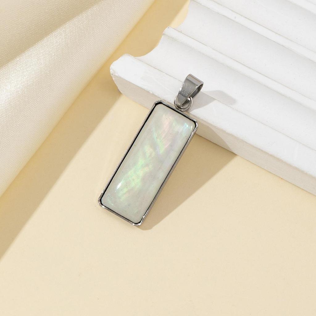 2Pcs Simplified Pendant Natural Shell Rectangle Pendant 36x11mm For Jewelry Making DIY Necklace Bracelet Earrings Accessory