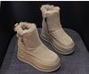 Petite Women's 2025 Thick-Soled Snow Boots, Height-Boosting, Velvet-Lined, Cold-Proof, Casual Warm Short Boots.