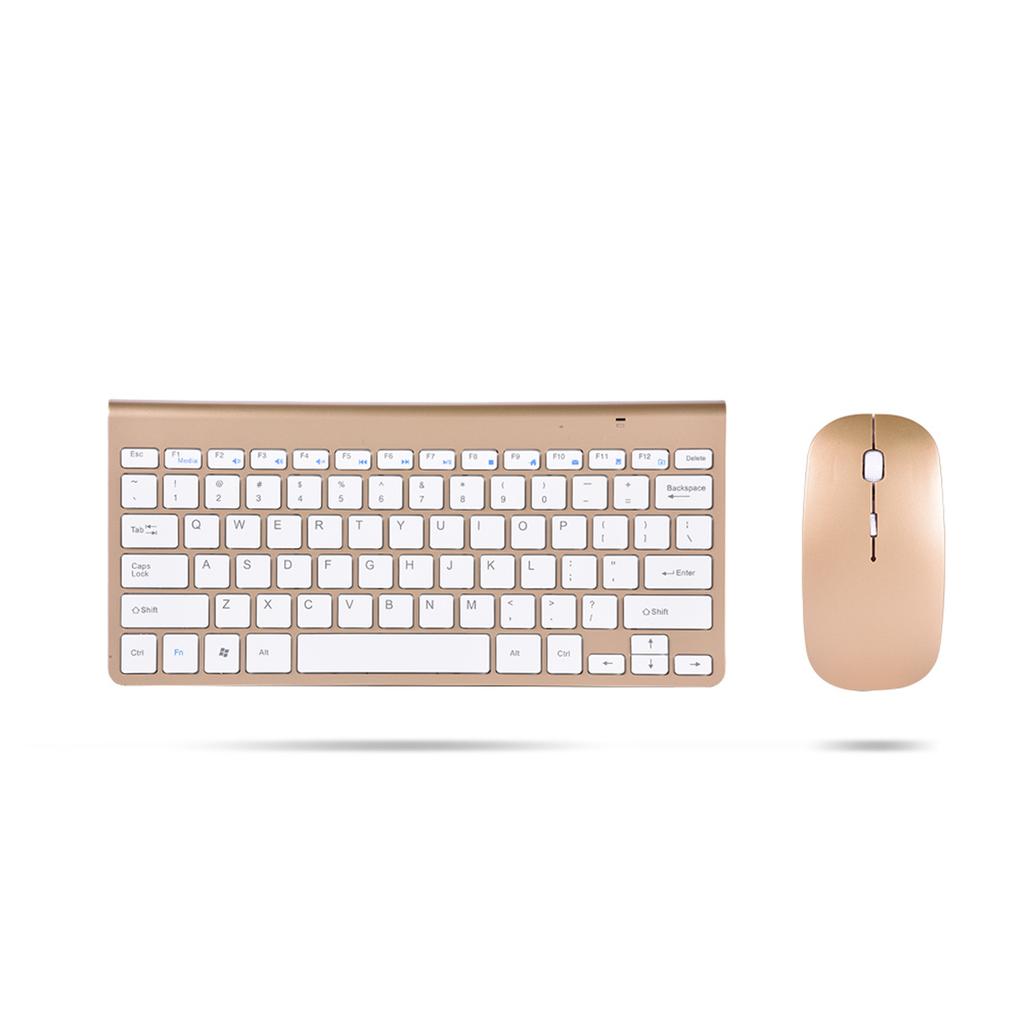 Slim 2.4GHz Wireless Keyboard and Mouse Kit for Desktop Laptop Black