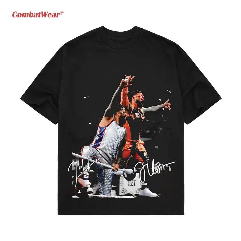 CombatWear Vintage Wrestling Graphic Tee Retro Combat Sports Streetwear T-Shirt L