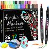72 Color Nail Art Pens, 0.5 MM Nail Polish Pens Set Drawing Painting Point Liner Acrylic Painted Pen Kit, Waterproof Quick-drying Nail for DIY Gift