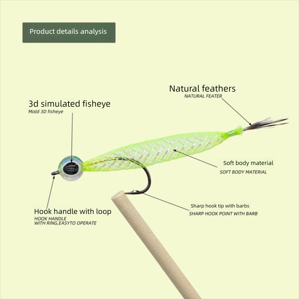 4pcs Insect Mylar Minnow Flies Fast Sinking Artificial Lifelike Lures  Lifelike