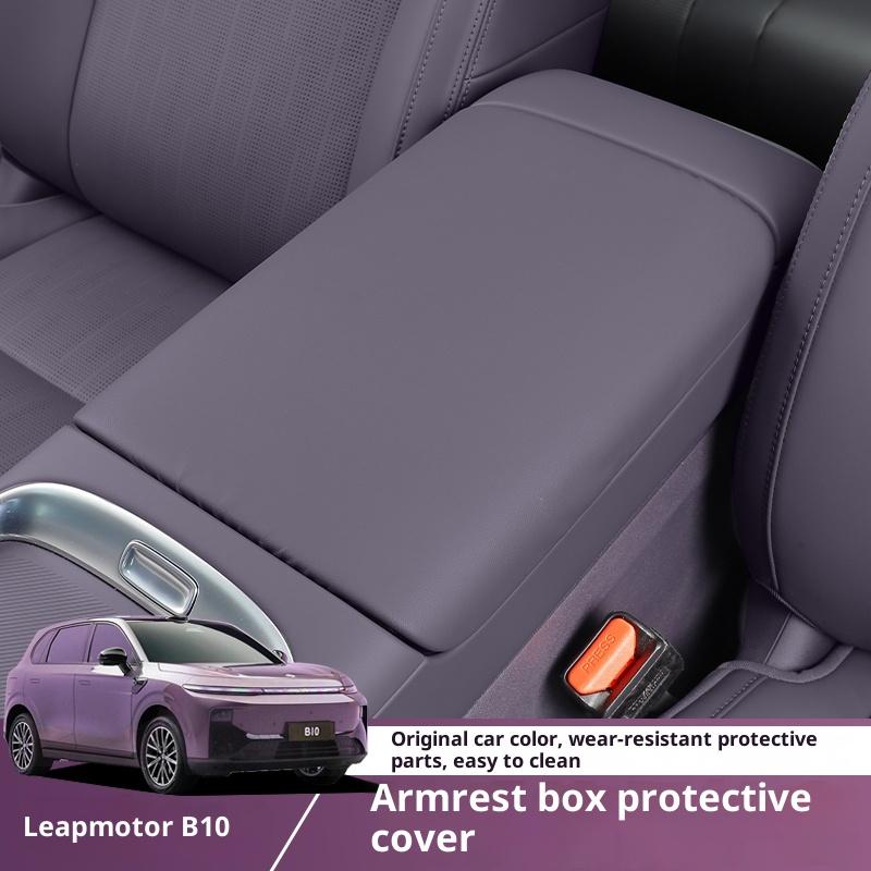 For Leapmotor B10 Special Armrest Box Cover Leather Protective Cover Pad Interior Modification Supplies