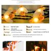 LED Solar Little Bee Waterproof Outdoor Fairy String Lights for Holiday Courtyard Decoration