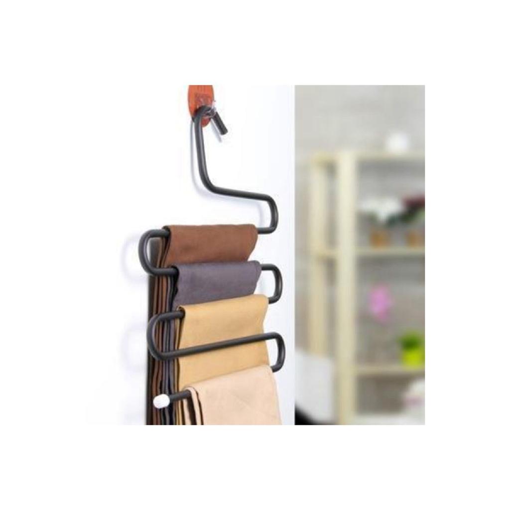5-lagiger Kleiderbügel für Hosen, Pyjamas, Schals und Schals im Kleiderschrank