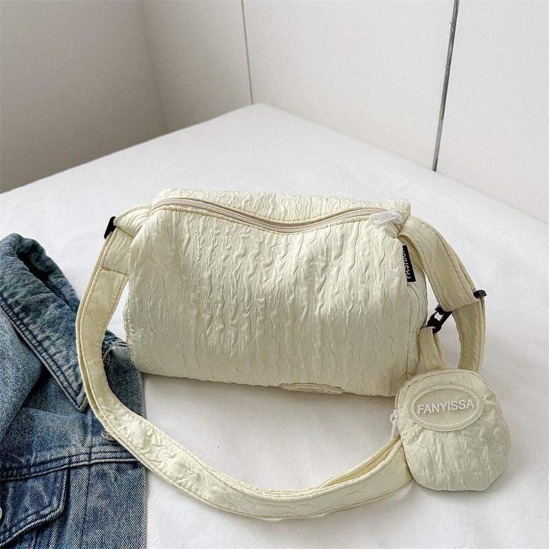 Chic Fashionable Canvas Shoulder Bag Spacious Trendy Square Crossbody For Everyday Style