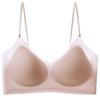 Summer thin ice silk seamless suspender soft support version fixed cup gathered bra closed breast fragrance beautiful back