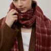 TATIANA Snug Checked Wool Blended Muffler MF8108 Red