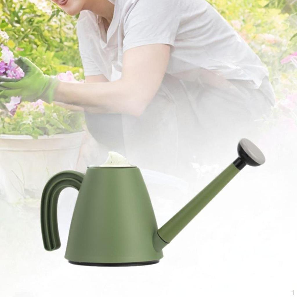 Small Watering Can Removable Nozzle 1.8L Long Spout Water Pot for Gardening Plants