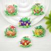 Glossy Cartoon Fruit House Resin Accessories for DIY Hair Clips, Phone Cases, Magnets, and Decorative Stickers