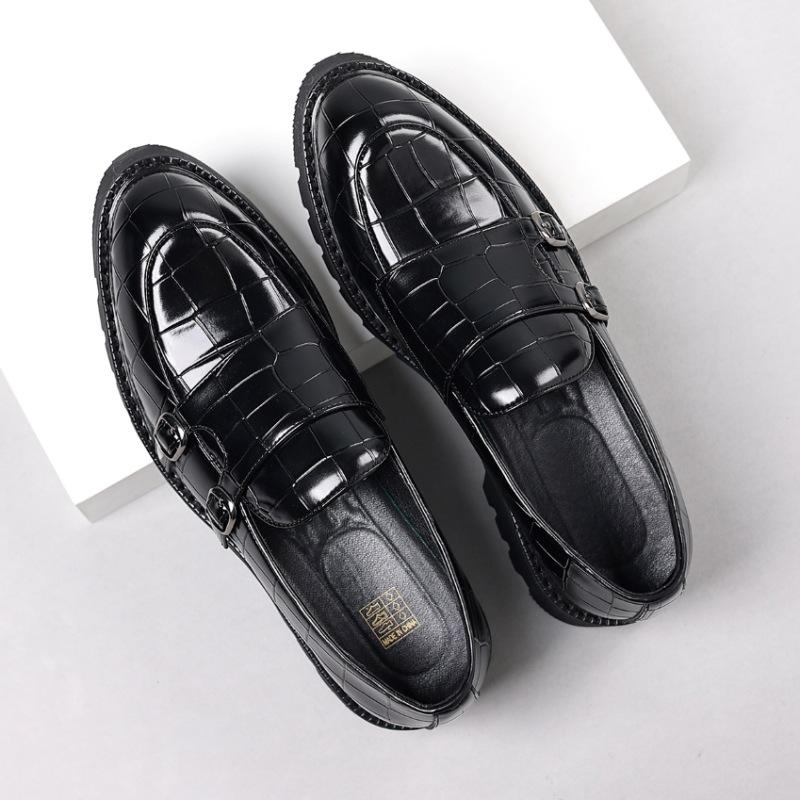 

20252025 popular large size 48 breathable Doudou shoes platform trend one pedal casual loafers 39 чёрный