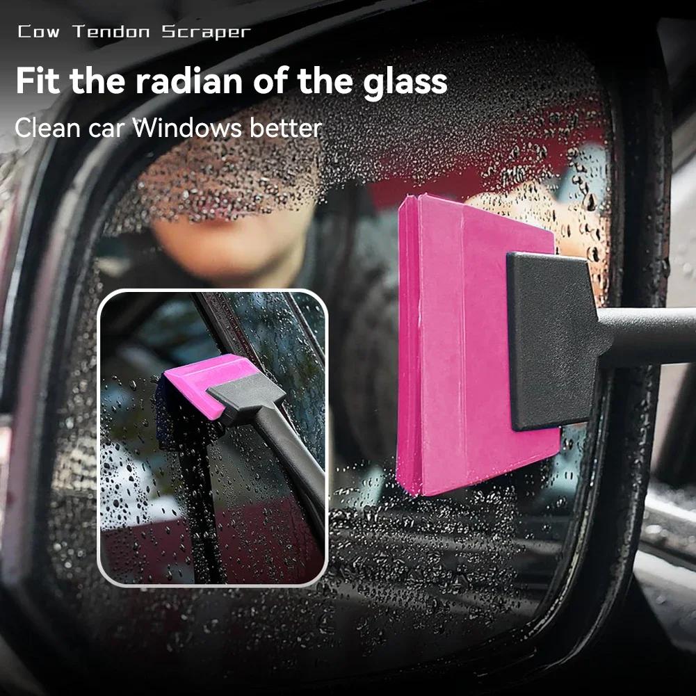 Long Plastic Handle Anti-Slip Car Tint Squeegee Replaceable Soft Rubber Blade PPF Scraper Window Water Cleaning Remover