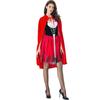 Premium, Thickened, Halloween Cloak Little Red Riding Hood Princess Dress Costume, Fairy Tale Prom Queen Dress