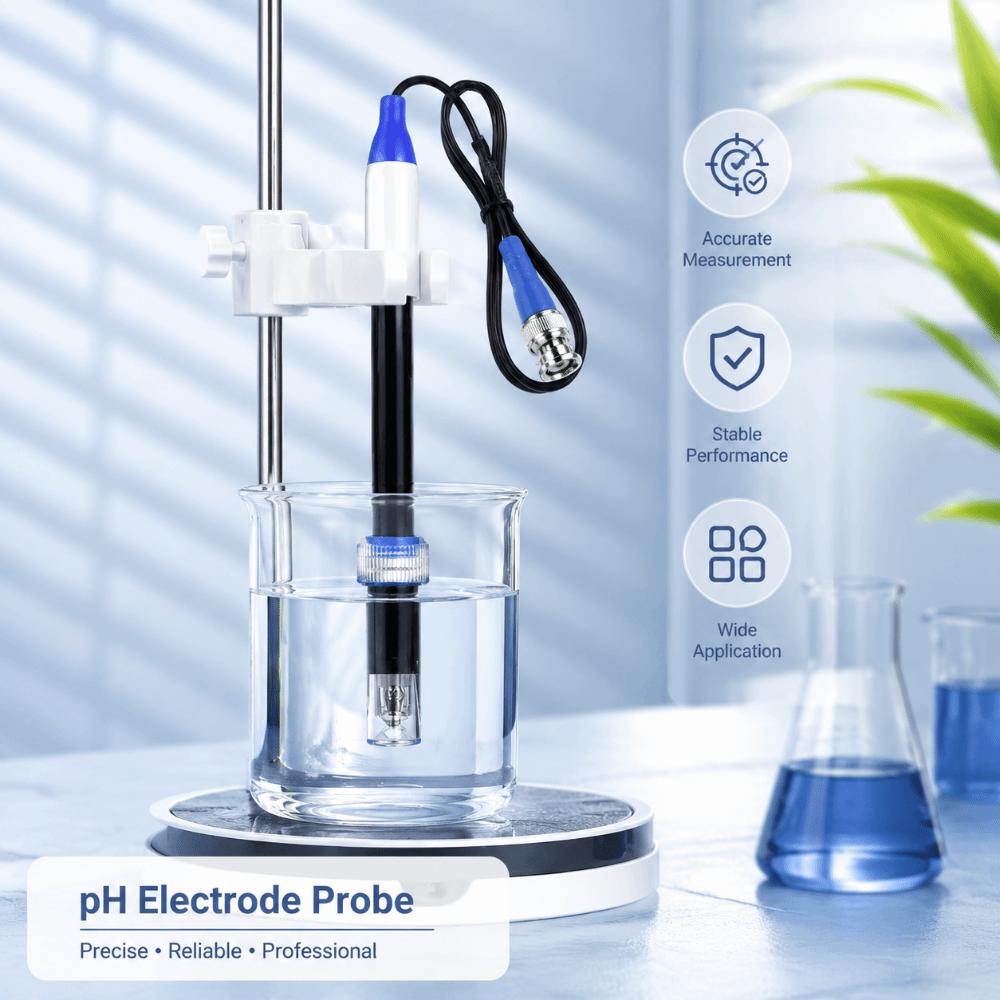 Glass Body High Precision pH Sensor Probe pH Composite Electrode Industrial Water Quality Analysis