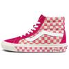Style 38 Checkerboard Slip-On Lightweight High-Top Skate Shoes Unisex Sneakers Pink White VN0A38GF2U9