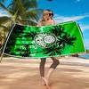 Fc Crest Design Printed Microfiber Beach Towel, Soft And Absorbent, Quick-Dry, Ideal for Summer Travel, Beach Essential, Swimming Pool