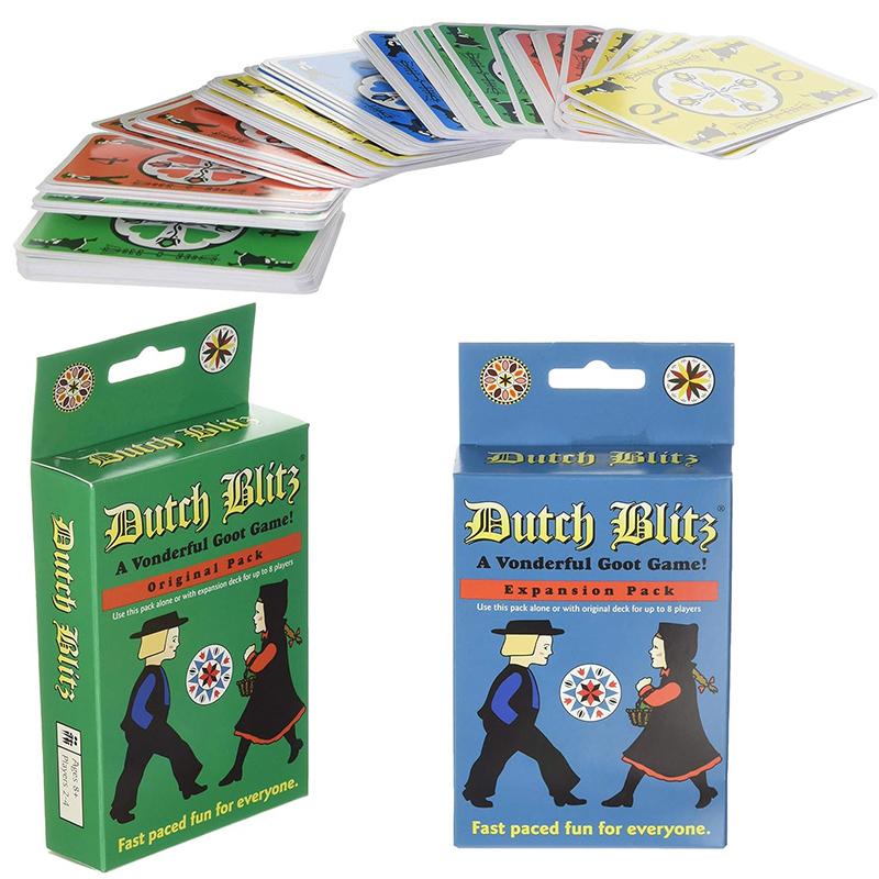 Dutch Blitz Originele en uitgebreide combinatie, snelle kaartspel geschikt voor ieders plezier, familiespel