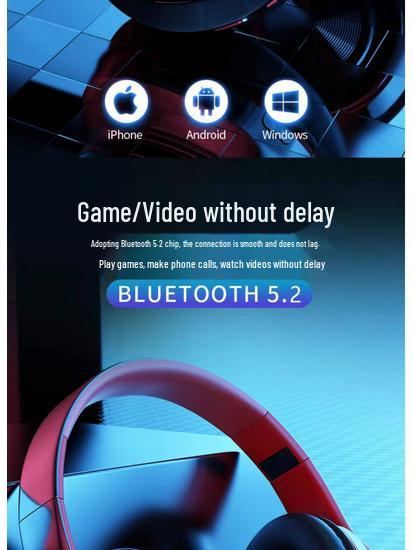 Luminous Heavy Bass Wireless Bluetooth Sports Headset with Mic