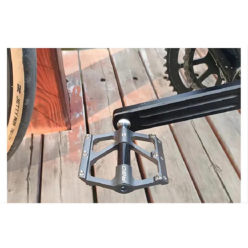 RGO Carbon Fiber Pedal Road Bicycle Pedal 3 Bearing Aluminum Alloy Anti-skid Mountain Bicycle Pedal Bicycle Accessories