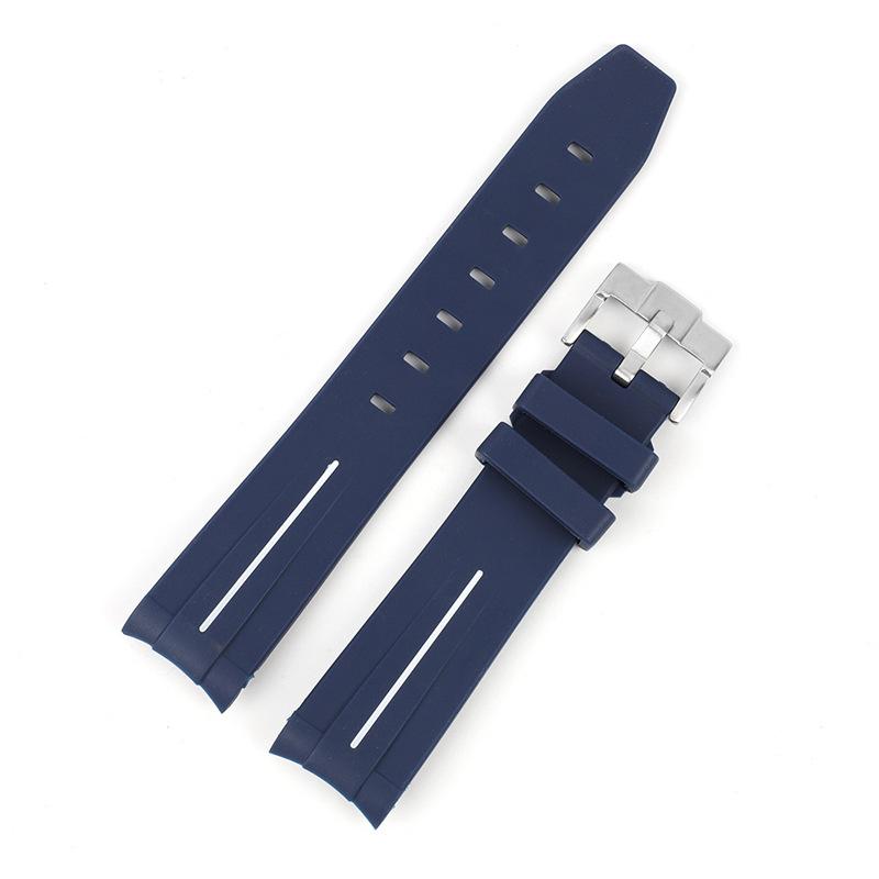 Curved Interface Rubber Watch Strap 20mm Men Women Waterproof Sports Watch Band for Moonswatch Watchband Watch Accessories