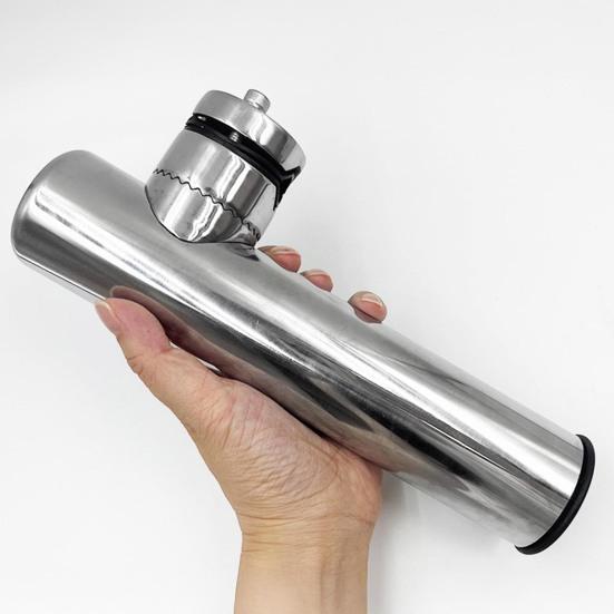 Edelstahl Angelrutenhalter mit Schraubenschlüssel Verstellbar Hochbelastbar Metall Angelruten Ständer Floß Boot Angelzubehör