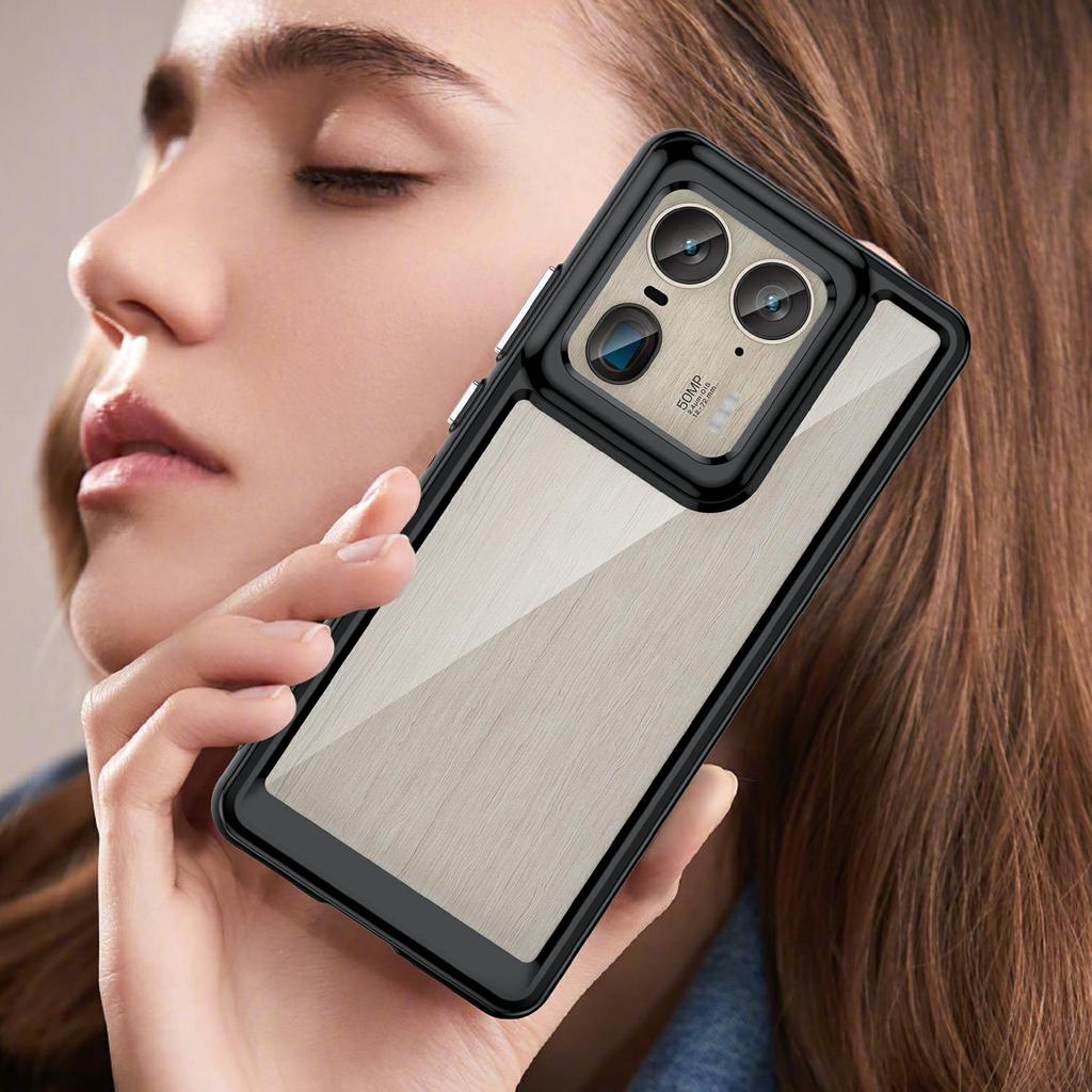 Dla Motorola Edge 50 Ultra 5G/Moto X50 Ultra 5G Etui TPU +Akrylowe Ochronne Przezroczyste Etui na Telefon