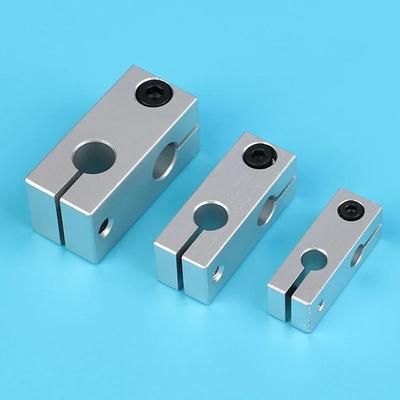 1Pcs Optical Axis Pillar Fixing Clamp Aluminum Alloy Vertical Fixed Diameter Steel Pipe Fixing Bracket Cross Block