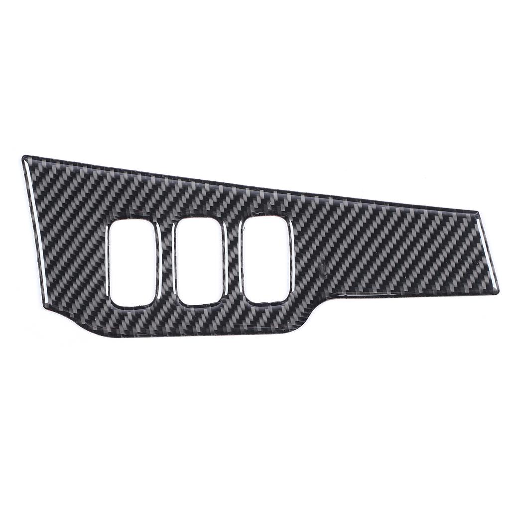 Kolfiber Strålkastare Strömbrytare Knapp Klistermärke Trimskydd Passar för Mitsubishi Lancer 2008‑2016 LHD