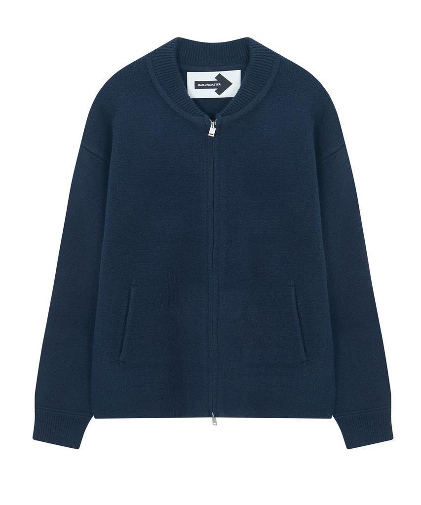 Maison Master Way Knit Zip-Up Black