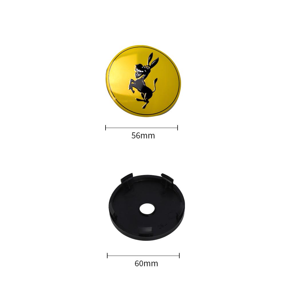 4Pcs/SET 56/60mm Car Wheel Center Hub Caps Emblem Sticker Cover For Ferrari 308 GT4 328 GTB GTS F355 360 Modena F430 458ltalia HS9