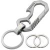 HVAFIEYV Keychain, Titanium Alloy, Key Ring, Carabiner, Rustproof, Lightweight, Stylish, Key Clip, Car, Bicycle,