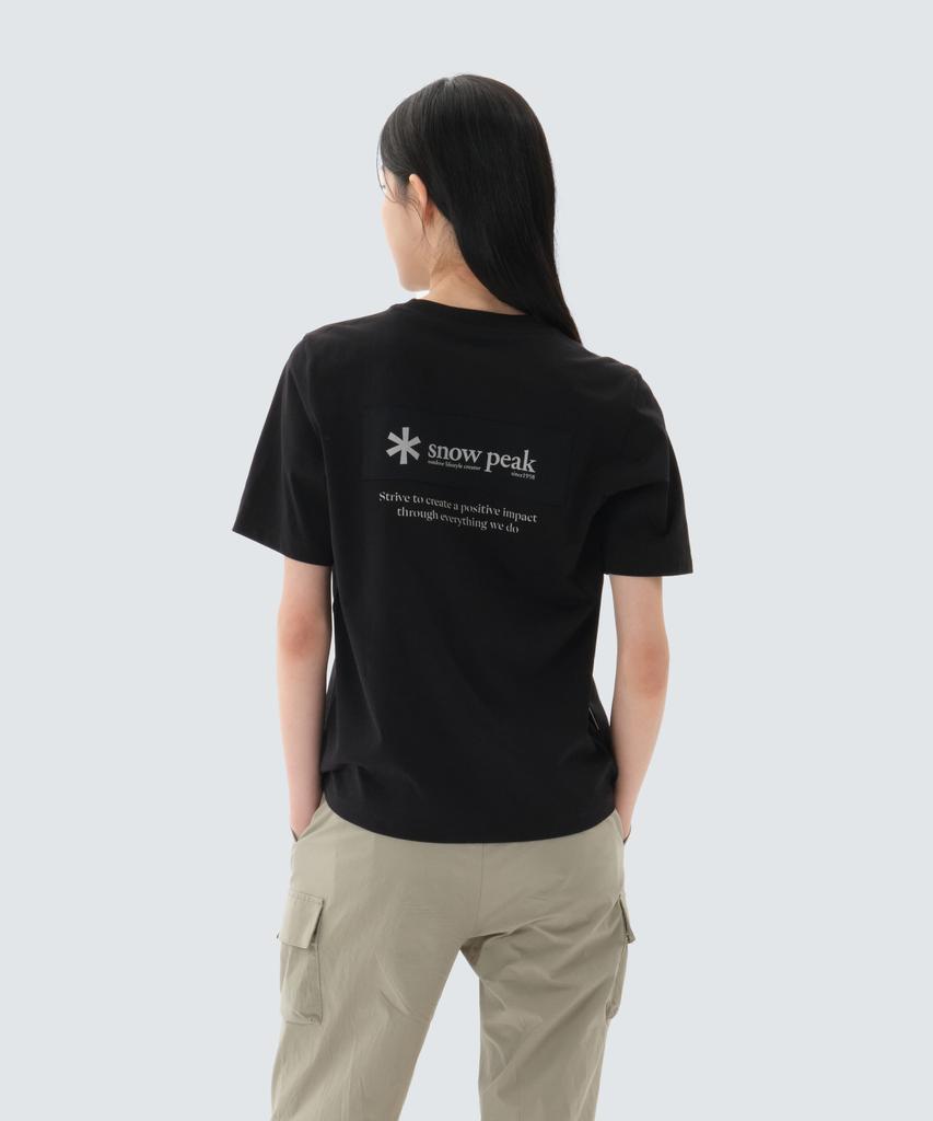 SNOWPEAK APPAREL Aerocool Woven Patch Short Sleeve T-Shirt (S26Mufts24) Black