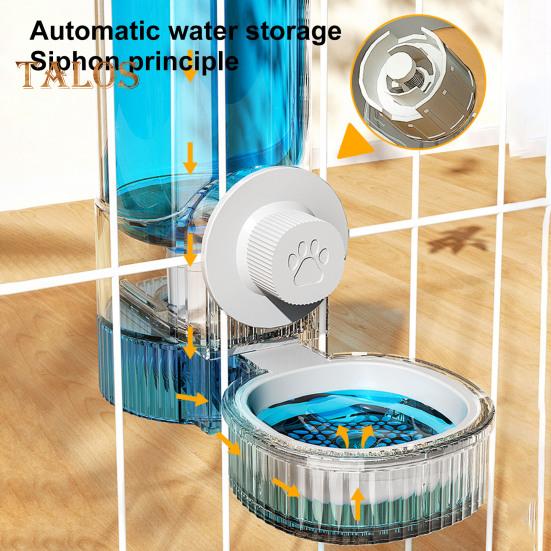 Hanging Cage Automatic Pet Feeder 520ML Small Pet Water Dispenser 1200ML Auto Food Feeding Bowl for Puppy Kitten Rabbit Chinchilla Hedgehog Ferret